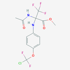 molecular formula C13H12ClF5N2O4 B4291862 methyl N-acetyl-2-({4-[chloro(difluoro)methoxy]phenyl}amino)-3,3,3-trifluoroalaninate 
