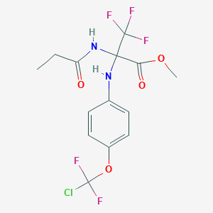 molecular formula C14H14ClF5N2O4 B4291866 methyl 2-({4-[chloro(difluoro)methoxy]phenyl}amino)-3,3,3-trifluoro-N-propionylalaninate 
