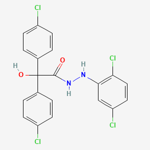 molecular formula C20H14Cl4N2O2 B4291902 2,2-bis(4-chlorophenyl)-N'-(2,5-dichlorophenyl)-2-hydroxyacetohydrazide 