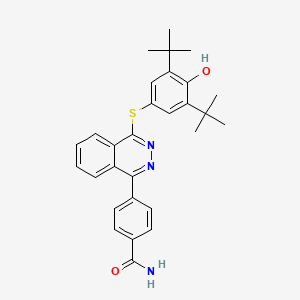 molecular formula C29H31N3O2S B4291945 4-{4-[(3,5-di-tert-butyl-4-hydroxyphenyl)thio]phthalazin-1-yl}benzamide 