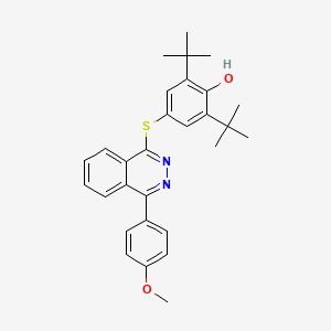 molecular formula C29H32N2O2S B4291946 2,6-di-tert-butyl-4-{[4-(4-methoxyphenyl)phthalazin-1-yl]thio}phenol 
