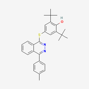 molecular formula C29H32N2OS B4291954 2,6-di-tert-butyl-4-{[4-(4-methylphenyl)phthalazin-1-yl]thio}phenol 