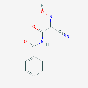 molecular formula C10H7N3O3 B429202 N-benzoyl-2-cyano-2-(hydroxyimino)acetamide 