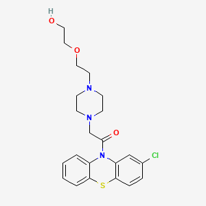 molecular formula C22H26ClN3O3S B4292032 2-(2-{4-[2-(2-chloro-10H-phenothiazin-10-yl)-2-oxoethyl]piperazin-1-yl}ethoxy)ethanol 