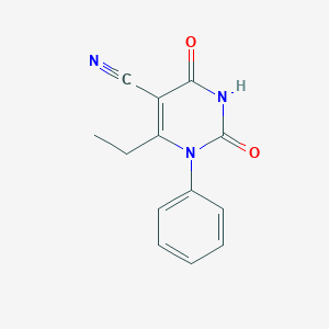 molecular formula C13H11N3O2 B429207 6-Ethyl-2,4-dioxo-1-phenyl-1,2,3,4-tetrahydropyrimidine-5-carbonitrile 