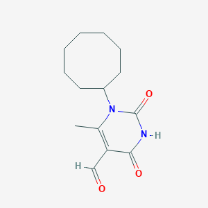 1-Cyclooctyl-6-methyl-2,4-dioxo-1,2,3,4-tetrahydropyrimidine-5-carbaldehyde