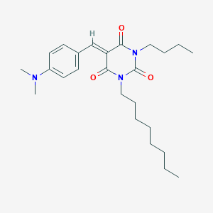 1-butyl-5-[4-(dimethylamino)benzylidene]-3-octyl-2,4,6(1H,3H,5H)-pyrimidinetrione