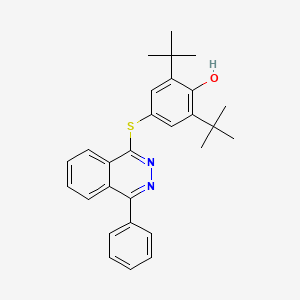 molecular formula C28H30N2OS B4292227 2,6-di-tert-butyl-4-[(4-phenylphthalazin-1-yl)thio]phenol 