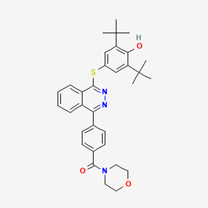 molecular formula C33H37N3O3S B4292239 2,6-di-tert-butyl-4-({4-[4-(morpholin-4-ylcarbonyl)phenyl]phthalazin-1-yl}thio)phenol 