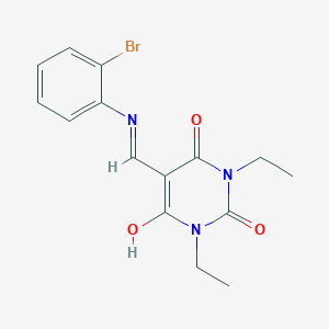 5-[(2-bromoanilino)methylene]-1,3-diethyl-2,4,6(1H,3H,5H)-pyrimidinetrione