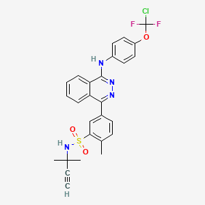 molecular formula C27H23ClF2N4O3S B4292242 5-[4-({4-[chloro(difluoro)methoxy]phenyl}amino)phthalazin-1-yl]-N-(1,1-dimethylprop-2-yn-1-yl)-2-methylbenzenesulfonamide 