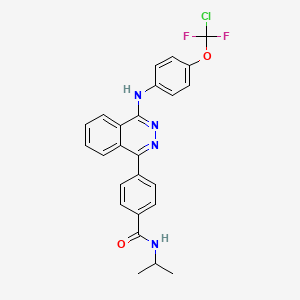 molecular formula C25H21ClF2N4O2 B4292275 4-[4-({4-[chloro(difluoro)methoxy]phenyl}amino)phthalazin-1-yl]-N-isopropylbenzamide 