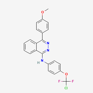 molecular formula C22H16ClF2N3O2 B4292283 N-{4-[chloro(difluoro)methoxy]phenyl}-4-(4-methoxyphenyl)phthalazin-1-amine 