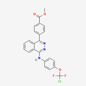 molecular formula C23H16ClF2N3O3 B4292289 methyl 4-[4-({4-[chloro(difluoro)methoxy]phenyl}amino)phthalazin-1-yl]benzoate 