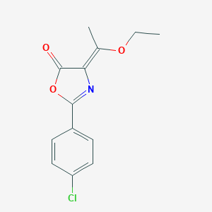 molecular formula C13H12ClNO3 B429229 2-(4-chlorophenyl)-4-(1-ethoxyethylidene)-1,3-oxazol-5(4H)-one 