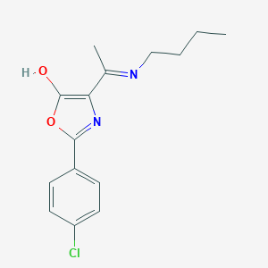 molecular formula C15H17ClN2O2 B429230 4-[1-(butylamino)ethylidene]-2-(4-chlorophenyl)-1,3-oxazol-5(4H)-one 