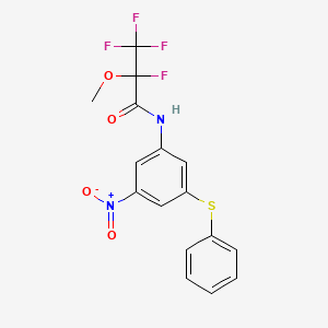 molecular formula C16H12F4N2O4S B4292313 2,3,3,3-tetrafluoro-2-methoxy-N-[3-nitro-5-(phenylthio)phenyl]propanamide 