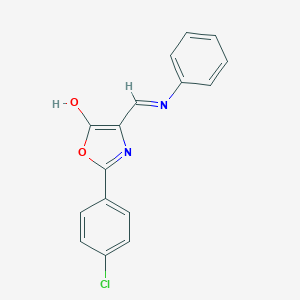 molecular formula C16H11ClN2O2 B429235 4-(anilinomethylene)-2-(4-chlorophenyl)-1,3-oxazol-5(4H)-one 