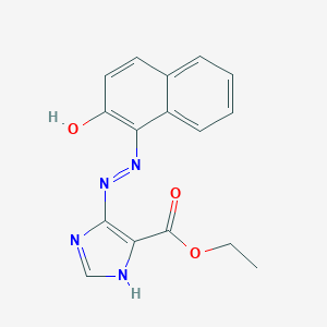 molecular formula C16H14N4O3 B429241 ethyl 5-[(2-hydroxy-1-naphthyl)diazenyl]-1H-imidazole-4-carboxylate 