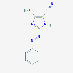 molecular formula C10H7N5O B429245 4-hydroxy-2-(phenyldiazenyl)-1H-imidazole-5-carbonitrile 