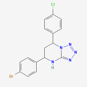 molecular formula C16H13BrClN5 B4292455 5-(4-bromophenyl)-7-(4-chlorophenyl)-4,5,6,7-tetrahydrotetrazolo[1,5-a]pyrimidine 