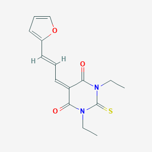 molecular formula C15H16N2O3S B429254 1,3-Diethyl-5-((E)-3-furan-2-yl-allylidene)-2-thioxo-dihydro-pyrimidine-4,6-dione CAS No. 1164505-36-5