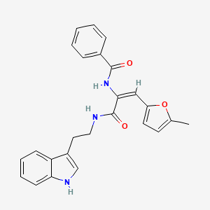 molecular formula C25H23N3O3 B4292651 N-[1-({[2-(1H-indol-3-yl)ethyl]amino}carbonyl)-2-(5-methyl-2-furyl)vinyl]benzamide 