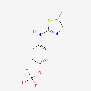 molecular formula C11H11F3N2OS B4292661 5-methyl-N-[4-(trifluoromethoxy)phenyl]-4,5-dihydro-1,3-thiazol-2-amine 