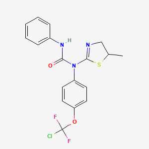 molecular formula C18H16ClF2N3O2S B4292685 N-{4-[chloro(difluoro)methoxy]phenyl}-N-(5-methyl-4,5-dihydro-1,3-thiazol-2-yl)-N'-phenylurea 