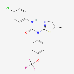 molecular formula C18H15ClF3N3O2S B4292711 N'-(4-chlorophenyl)-N-(5-methyl-4,5-dihydro-1,3-thiazol-2-yl)-N-[4-(trifluoromethoxy)phenyl]urea 