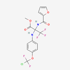 molecular formula C16H12ClF5N2O5 B4292715 methyl 2-({4-[chloro(difluoro)methoxy]phenyl}amino)-3,3,3-trifluoro-N-2-furoylalaninate 