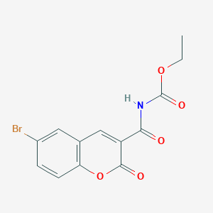 molecular formula C13H10BrNO5 B429273 (6-bromo-2-oxo-2H-chromene-3-carbonyl)-carbamic acid ethyl ester CAS No. 444793-22-0