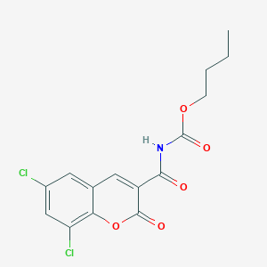 molecular formula C15H13Cl2NO5 B429274 Butyl (6,8-dichloro-2-oxo-2H-chromen-3-yl)carbonylcarbamate CAS No. 444793-23-1