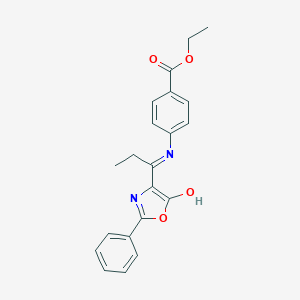 ethyl 4-{[1-(5-oxo-2-phenyl-1,3-oxazol-4(5H)-ylidene)propyl]amino}benzoate