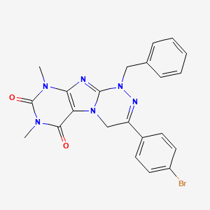 molecular formula C22H19BrN6O2 B4292808 1-benzyl-3-(4-bromophenyl)-7,9-dimethyl-1,4-dihydro[1,2,4]triazino[3,4-f]purine-6,8(7H,9H)-dione 