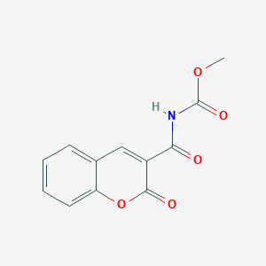 molecular formula C12H9NO5 B429282 methyl (2-oxo-2H-chromen-3-yl)carbonylcarbamate 