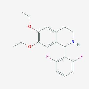 molecular formula C19H21F2NO2 B4292821 1-(2,6-difluorophenyl)-6,7-diethoxy-1,2,3,4-tetrahydroisoquinoline 