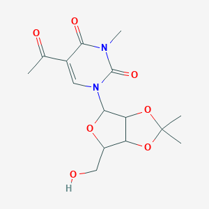 molecular formula C15H20N2O7 B429291 5-acetyl-1-[6-(hydroxymethyl)-2,2-dimethyltetrahydrofuro[3,4-d][1,3]dioxol-4-yl]-3-methyl-2,4(1H,3H)-pyrimidinedione 
