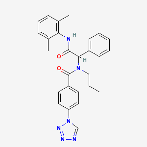 molecular formula C27H28N6O2 B4292913 N-{2-[(2,6-dimethylphenyl)amino]-2-oxo-1-phenylethyl}-N-propyl-4-(1H-tetrazol-1-yl)benzamide CAS No. 485317-07-5