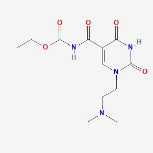 molecular formula C12H18N4O5 B429292 Ethyl {1-[2-(dimethylamino)ethyl]-2,4-dioxo-1,2,3,4-tetrahydro-5-pyrimidinyl}carbonylcarbamate 