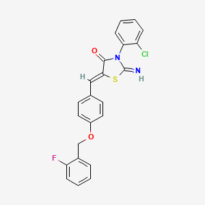 molecular formula C23H16ClFN2O2S B4292925 3-(2-chlorophenyl)-5-{4-[(2-fluorobenzyl)oxy]benzylidene}-2-imino-1,3-thiazolidin-4-one 