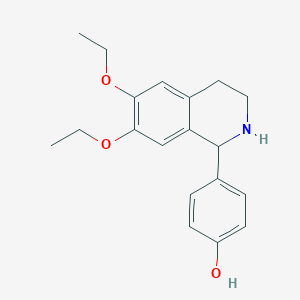 molecular formula C19H23NO3 B4292941 4-(6,7-diethoxy-1,2,3,4-tetrahydroisoquinolin-1-yl)phenol 