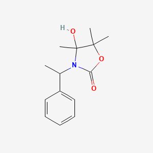 4-hydroxy-4,5,5-trimethyl-3-(1-phenylethyl)-1,3-oxazolidin-2-one