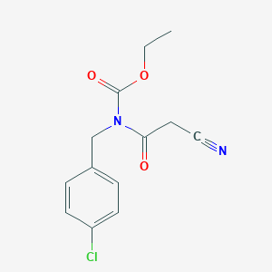 molecular formula C13H13ClN2O3 B429296 Ethyl 4-chlorobenzyl(cyanoacetyl)carbamate 