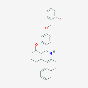 5-{4-[(2-fluorobenzyl)oxy]phenyl}-2,3,5,6-tetrahydrobenzo[a]phenanthridin-4(1H)-one