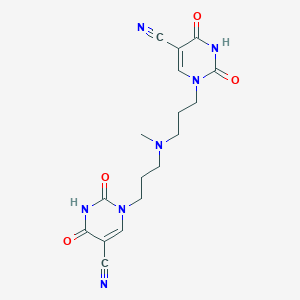 1-{3-[[3-(5-cyano-2,4-dioxo-3,4-dihydro-1(2H)-pyrimidinyl)propyl](methyl)amino]propyl}-2,4-dioxo-1,2,3,4-tetrahydro-5-pyrimidinecarbonitrile