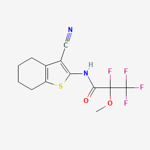 molecular formula C13H12F4N2O2S B4293043 N-(3-cyano-4,5,6,7-tetrahydro-1-benzothien-2-yl)-2,3,3,3-tetrafluoro-2-methoxypropanamide 