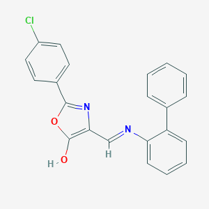 molecular formula C22H15ClN2O2 B429306 4-[([1,1'-biphenyl]-2-ylamino)methylene]-2-(4-chlorophenyl)-1,3-oxazol-5(4H)-one 