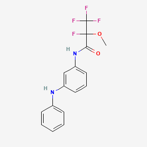 molecular formula C16H14F4N2O2 B4293085 N-(3-anilinophenyl)-2,3,3,3-tetrafluoro-2-methoxypropanamide 