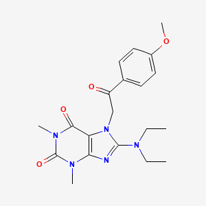 molecular formula C20H25N5O4 B4293092 8-(diethylamino)-7-[2-(4-methoxyphenyl)-2-oxoethyl]-1,3-dimethyl-3,7-dihydro-1H-purine-2,6-dione 